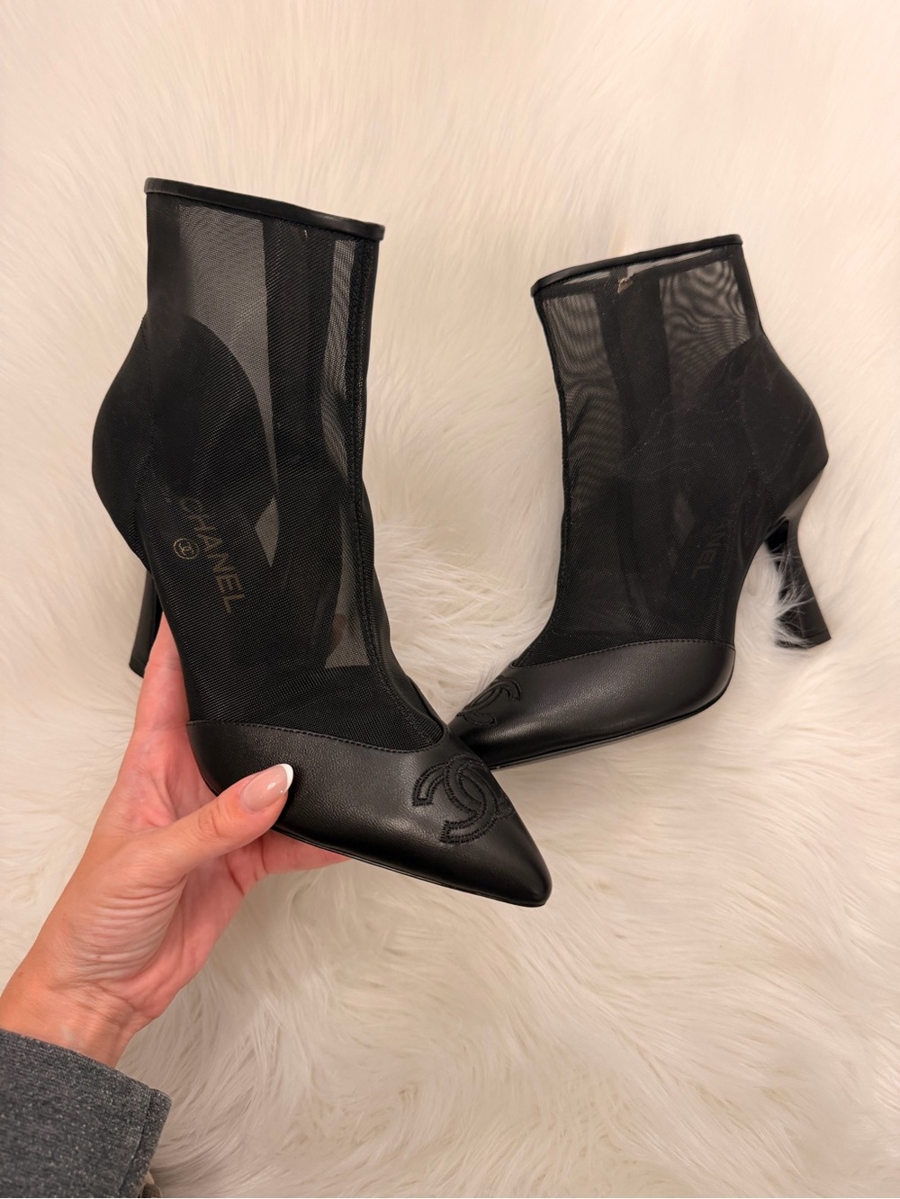 Chanel booties 🖤
